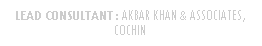 Rounded Rectangle: LEAD CONSULTANT : AKBAR KHAN & ASSOCIATES, COCHIN