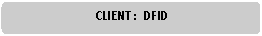 Rounded Rectangle: CLIENT : 	DFID