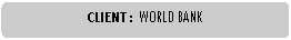 Rounded Rectangle: CLIENT : 	WORLD BANK